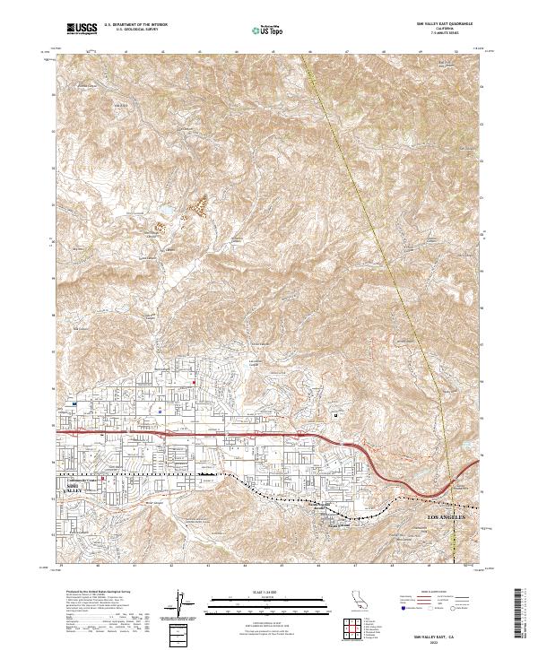 USGS Topographic Map – Simi Valley East