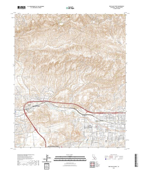 USGS Topographic Map – Simi Valley West