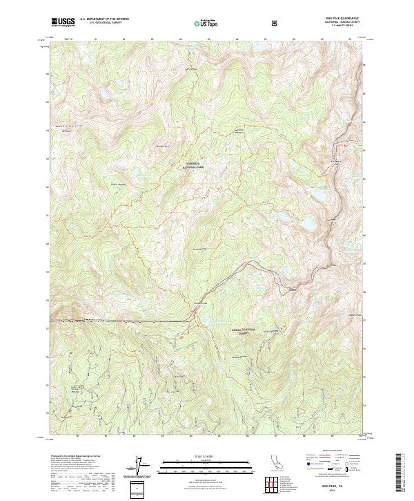 USGS Topographic Map – Sing Peak