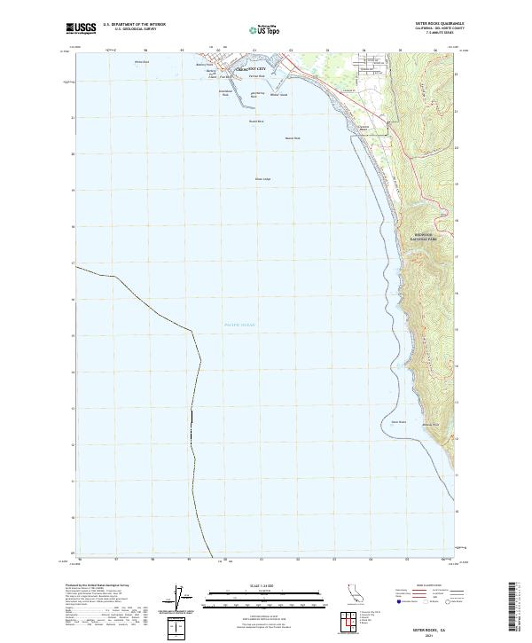 USGS Topographic Map – Sister Rocks