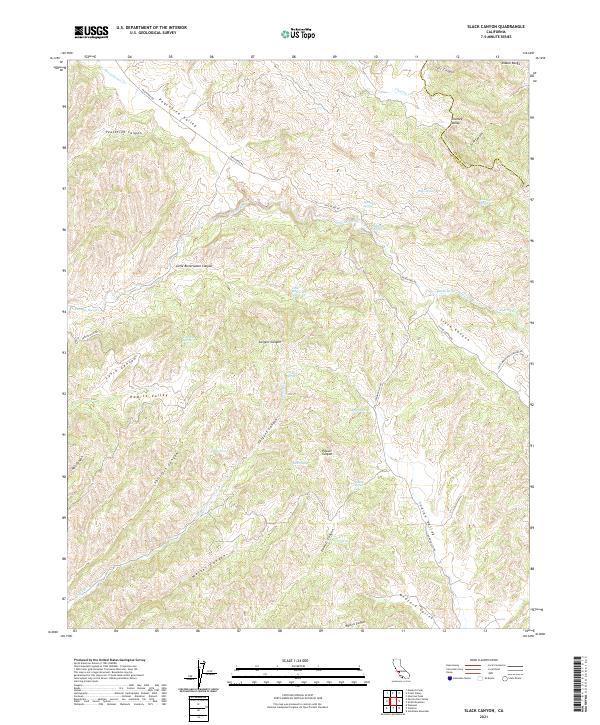 USGS Topographic Map – Slack Canyon