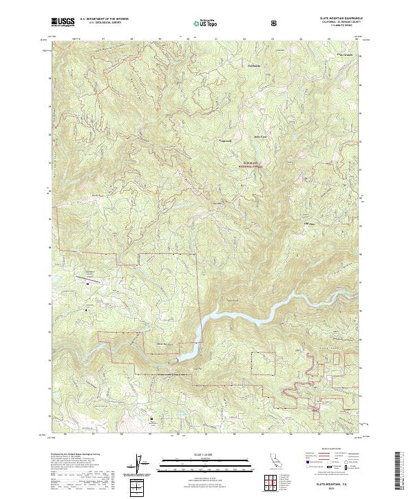 USGS Topographic Map – Slate Mountain