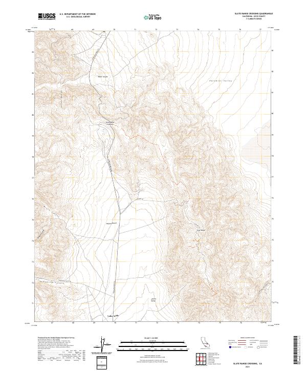 USGS Topographic Map – Slate Range Crossing
