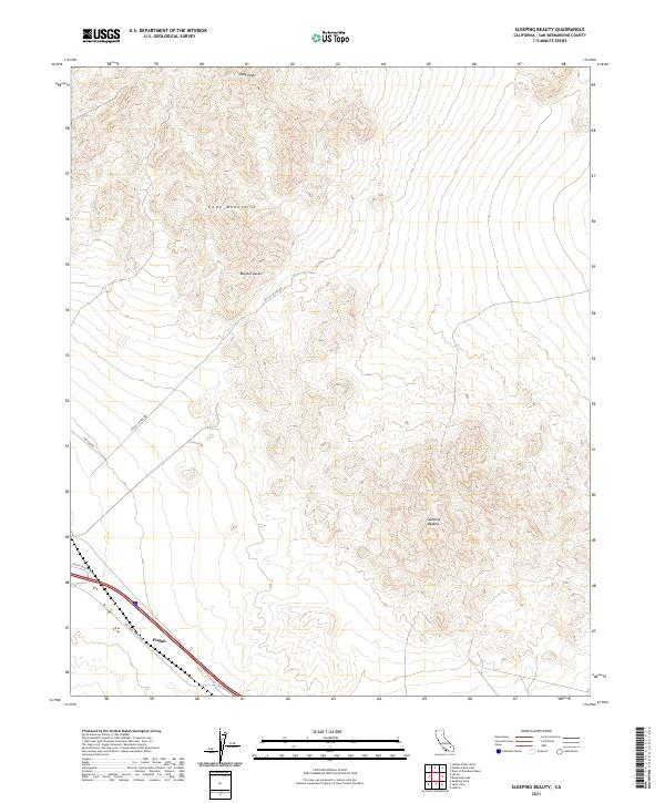 USGS Topographic Map – Sleeping Beauty