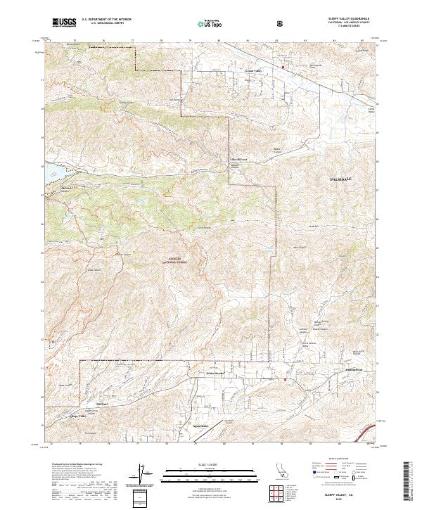 USGS Topographic Map – Sleepy Valley