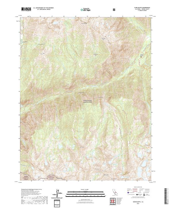 USGS Topographic Map – Slide Bluffs