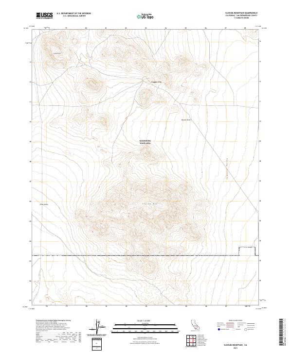USGS Topographic Map – Slocum Mountain