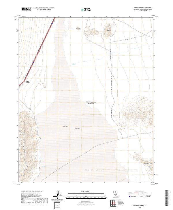 USGS Topographic Map – Soda Lake North