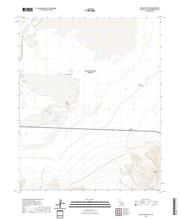 USGS Topographic Map – Soda Lake South