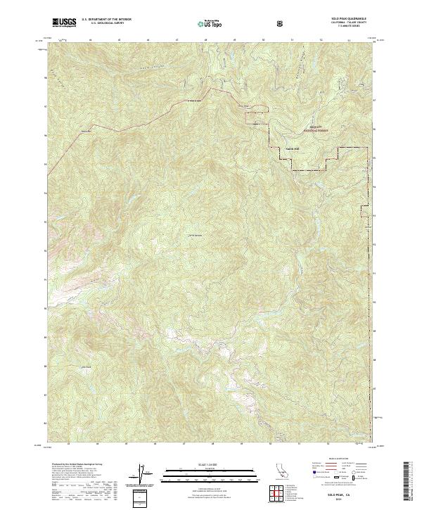 USGS Topographic Map – Solo Peak
