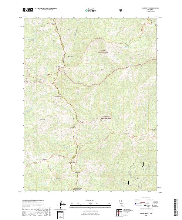 USGS Topographic Map – Solomon Peak