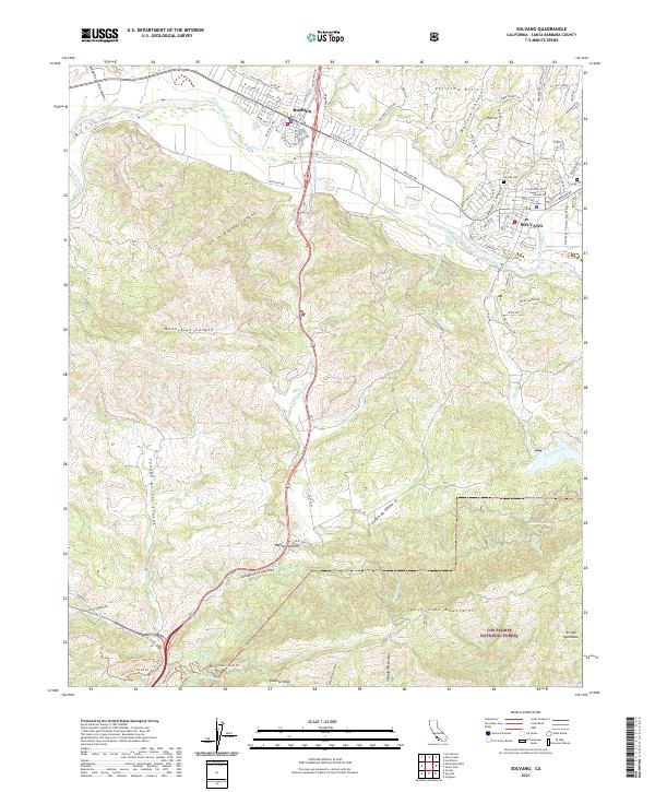 USGS Topographic Map – Solvang
