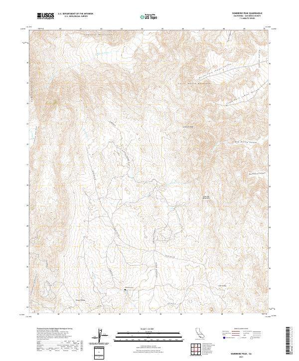 USGS Topographic Map – Sombrero Peak