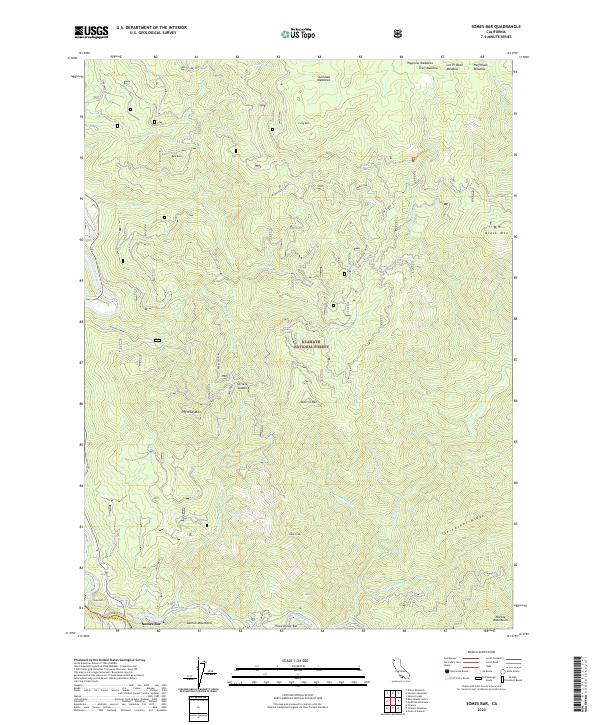 USGS Topographic Map – Somes Bar