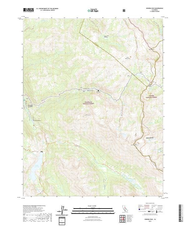 USGS Topographic Map – Sonora Pass