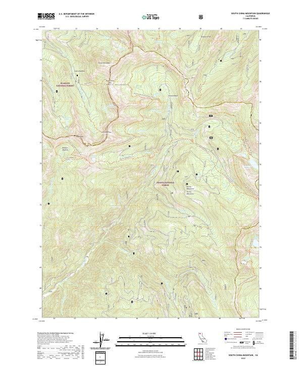 USGS Topographic Map – South China Mountain