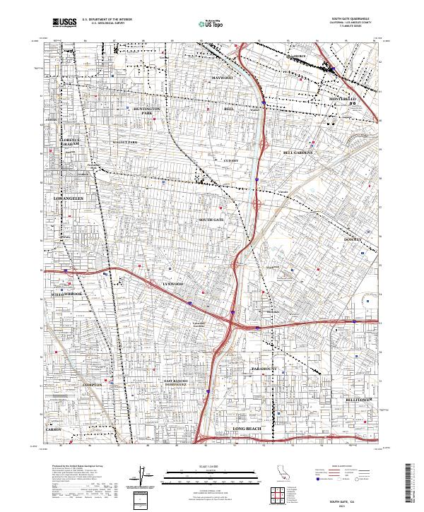 USGS Topographic Map – South Gate