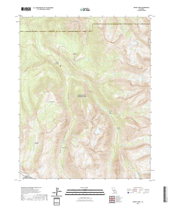 USGS Topographic Map – Sphinx Lakes