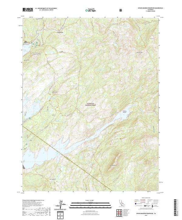 USGS Topographic Map – Spicer Meadow Reservoir