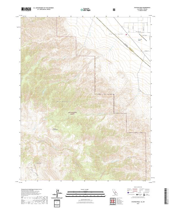 USGS Topographic Map – Station Peak