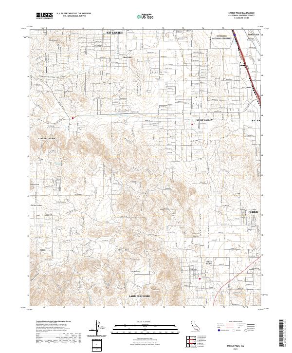USGS Topographic Map – Steele Peak