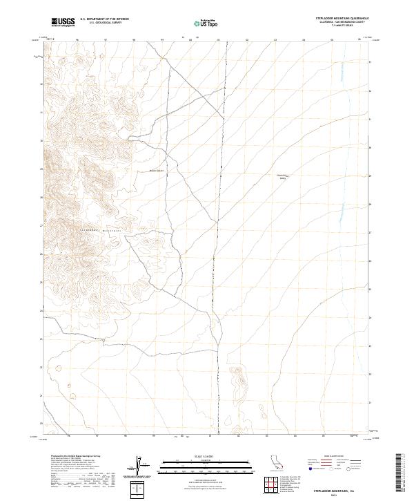 USGS Topographic Map – Stepladder Mountains