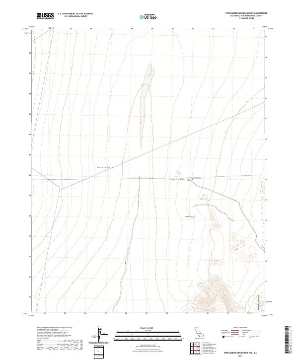 2021 Map of Stepladder Mountains NW, 2021 Print