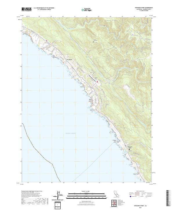 USGS Topographic Map – Stewarts Point