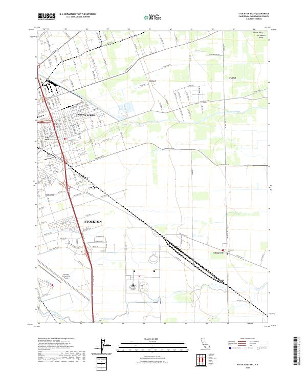USGS Topographic Map – Stockton East