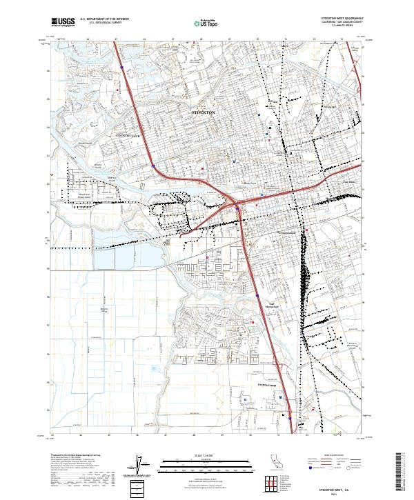 USGS Topographic Map – Stockton West
