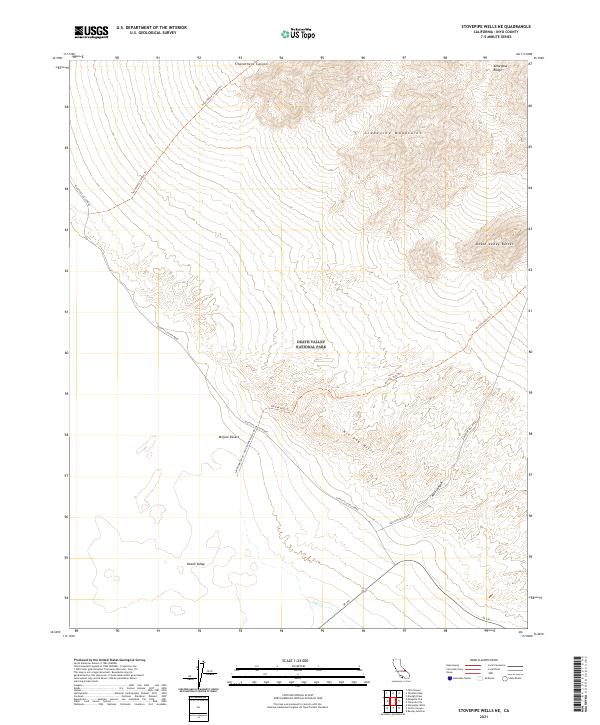 USGS Topographic Map – Stovepipe Wells NE