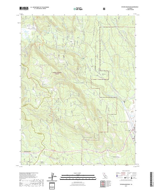 USGS Topographic Map – Stover Mountain