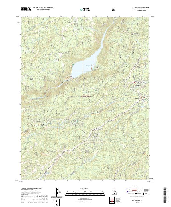 USGS Topographic Map – Strawberry