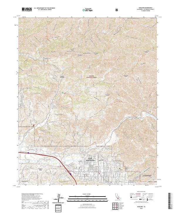 USGS Topographic Map – Sunland
