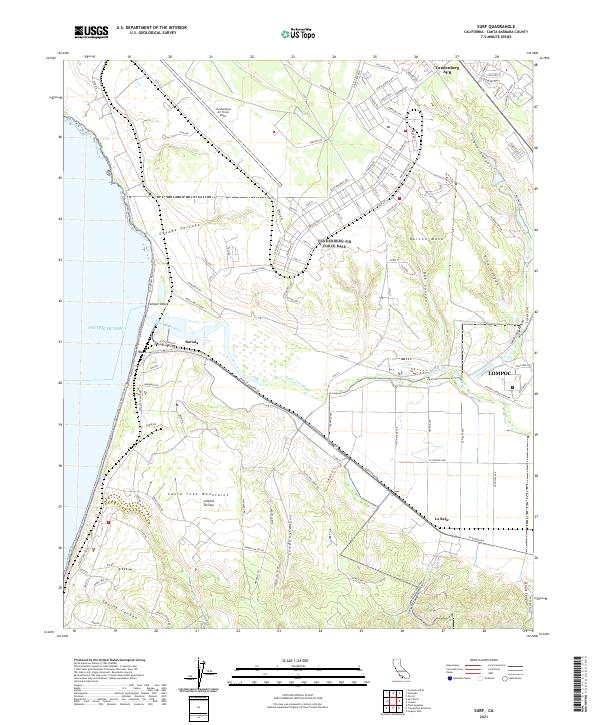 USGS Topographic Map – Surf