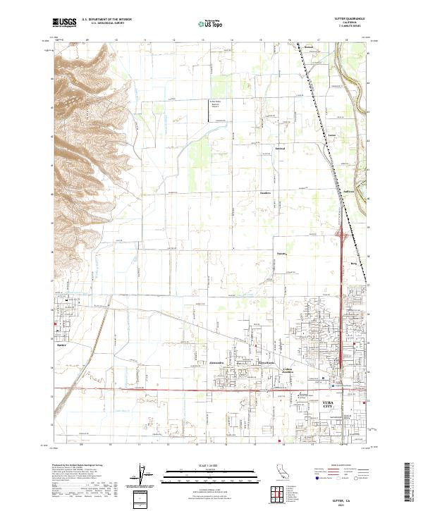 USGS Topographic Map – Sutter
