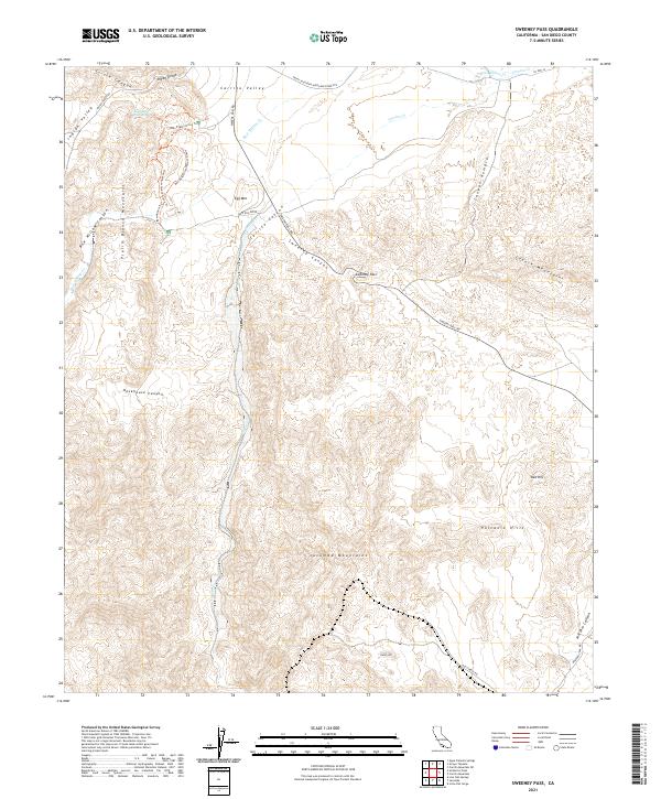 USGS Topographic Map – Sweeney Pass