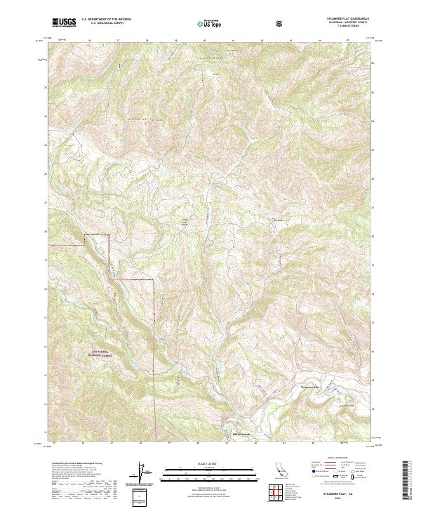 USGS Topographic Map – Sycamore Flat