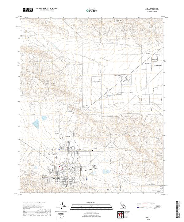 USGS Topographic Map – Taft