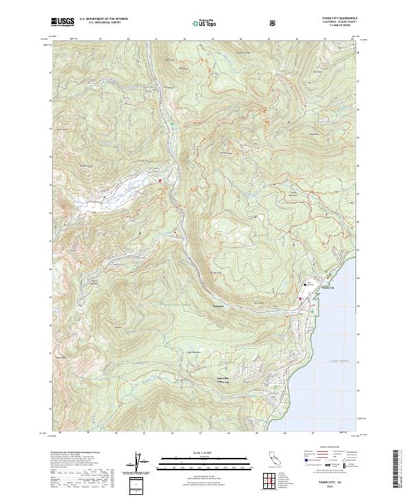 USGS Topographic Map – Tahoe City