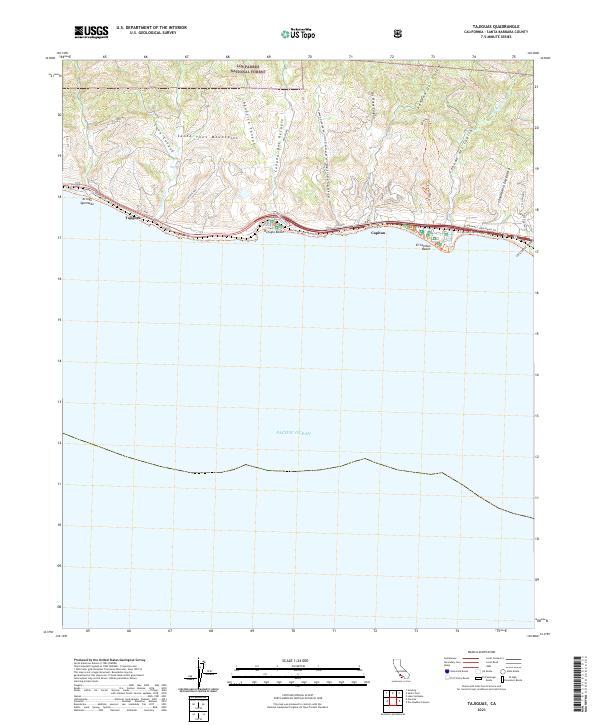 USGS Topographic Map – Tajiguas