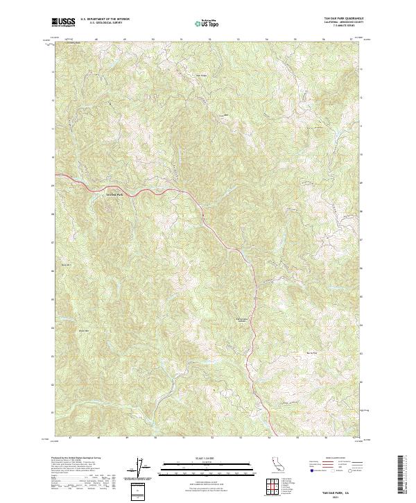 USGS Topographic Map – Tan Oak Park