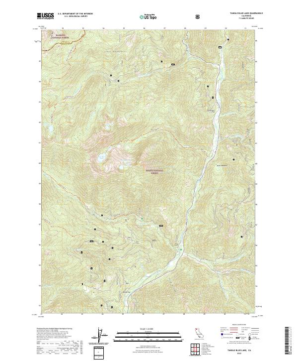USGS Topographic Map – Tangle Blue Lake
