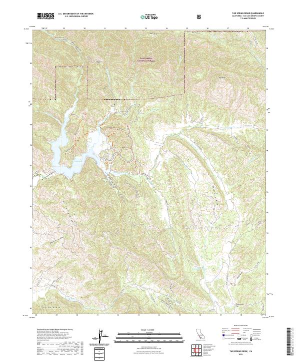 USGS Topographic Map – Tar Spring Ridge