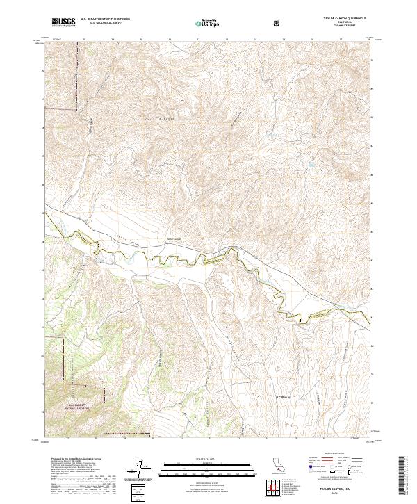 USGS Topographic Map – Taylor Canyon