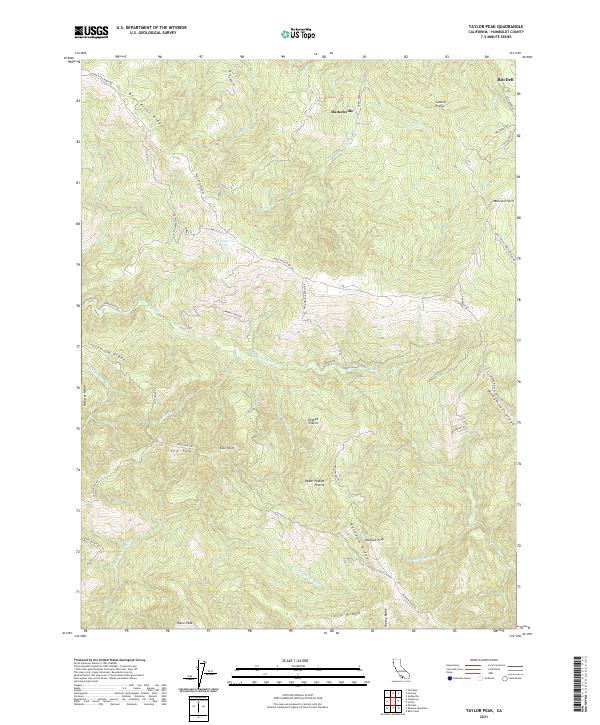 USGS Topographic Map – Taylor Peak