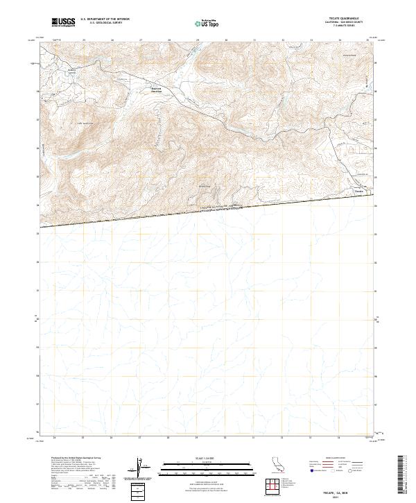 USGS Topographic Map – Tecate