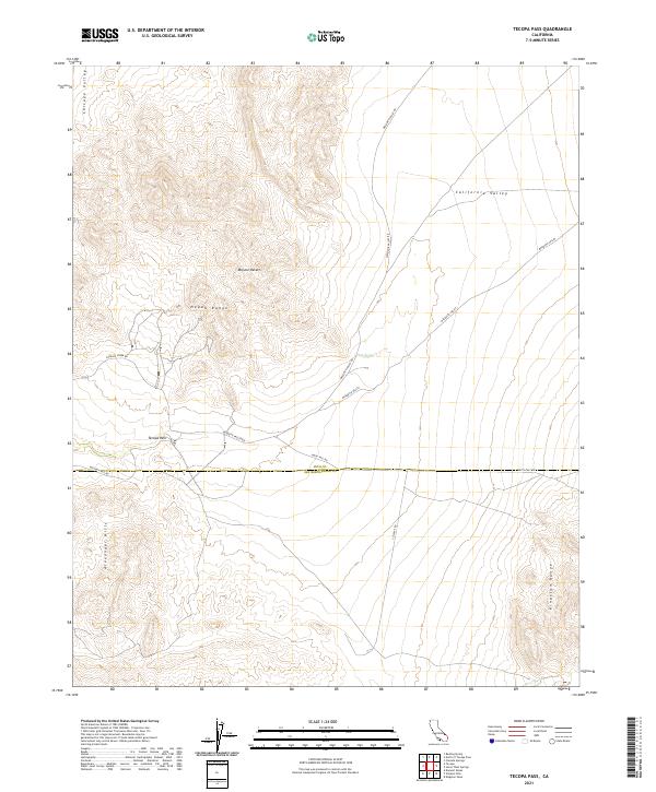 USGS Topographic Map – Tecopa Pass
