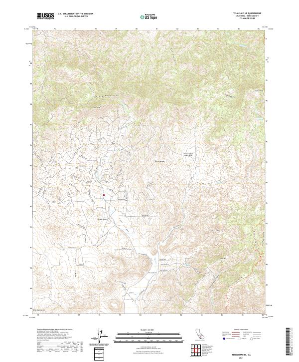 USGS Topographic Map – Tehachapi NE