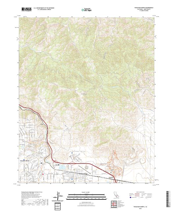 USGS Topographic Map – Tehachapi North